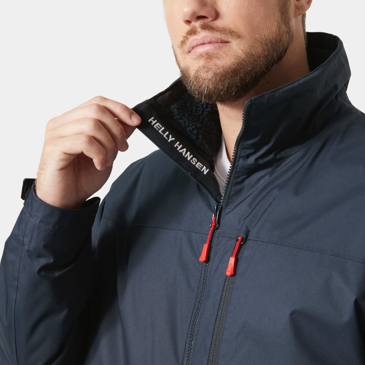 Helly Hansen Crew Hooded Pile Men's Jacket | Navy