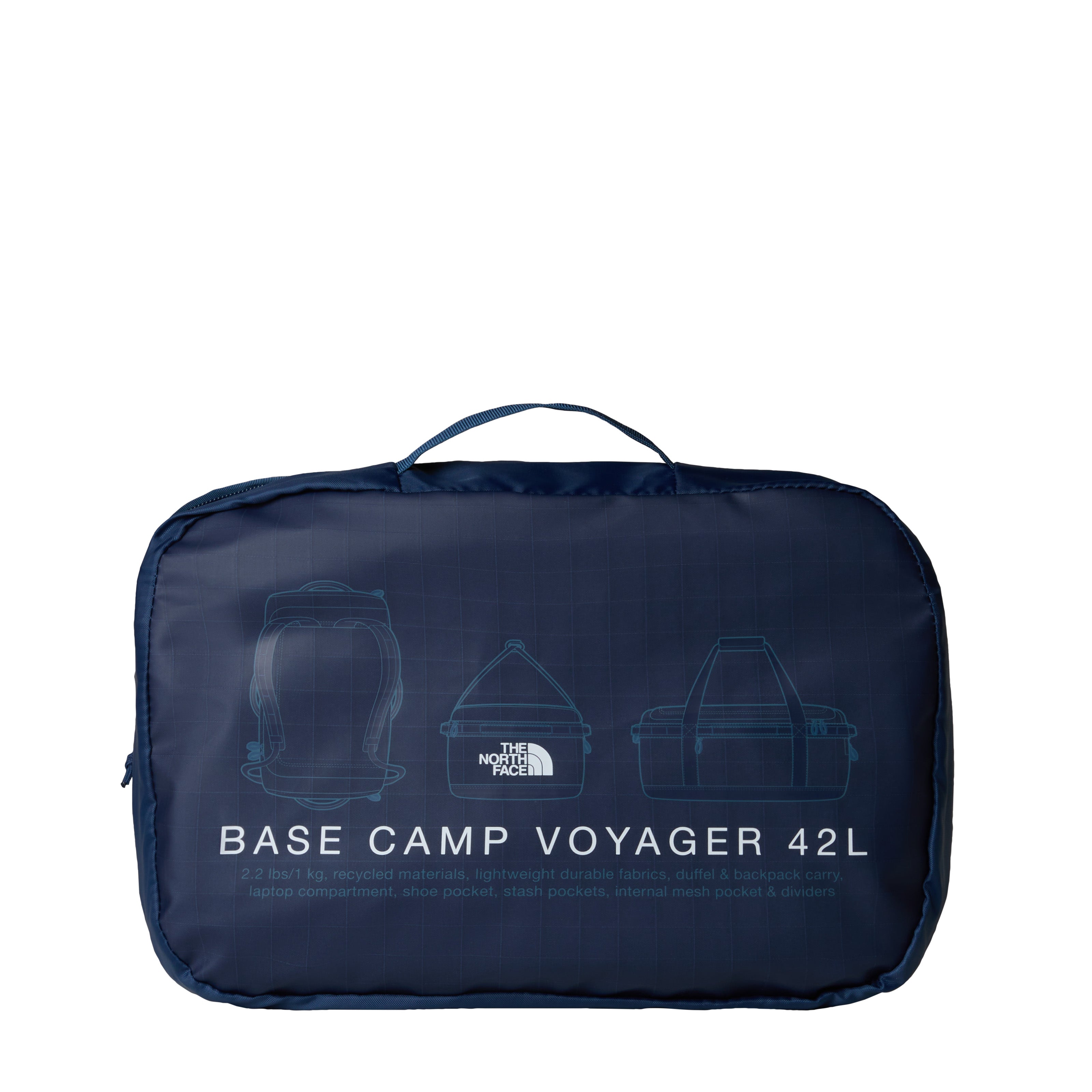 The North Face Base Camp VOYAGER Duffel 42L | Shady Blue-Summit Navy