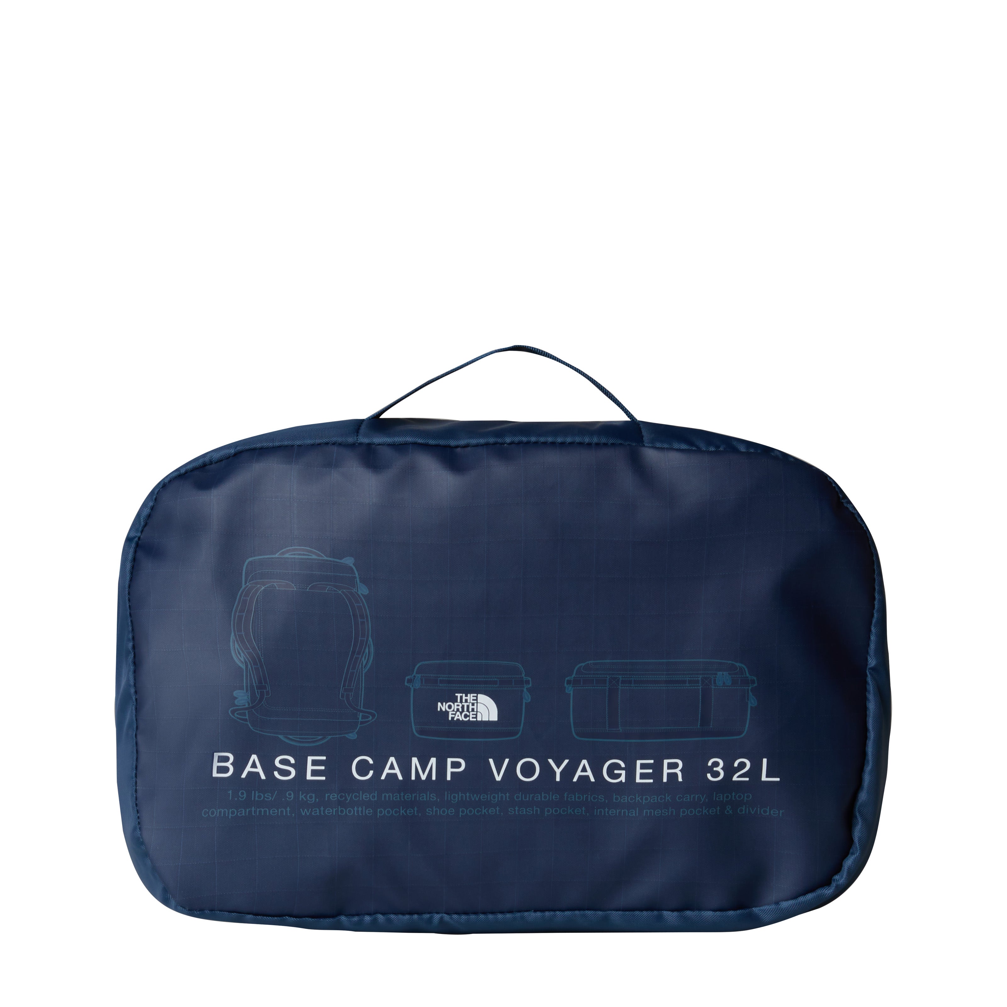 The North Face Base Camp VOYAGER Duffel 32L | Shady Blue-Summit Navy