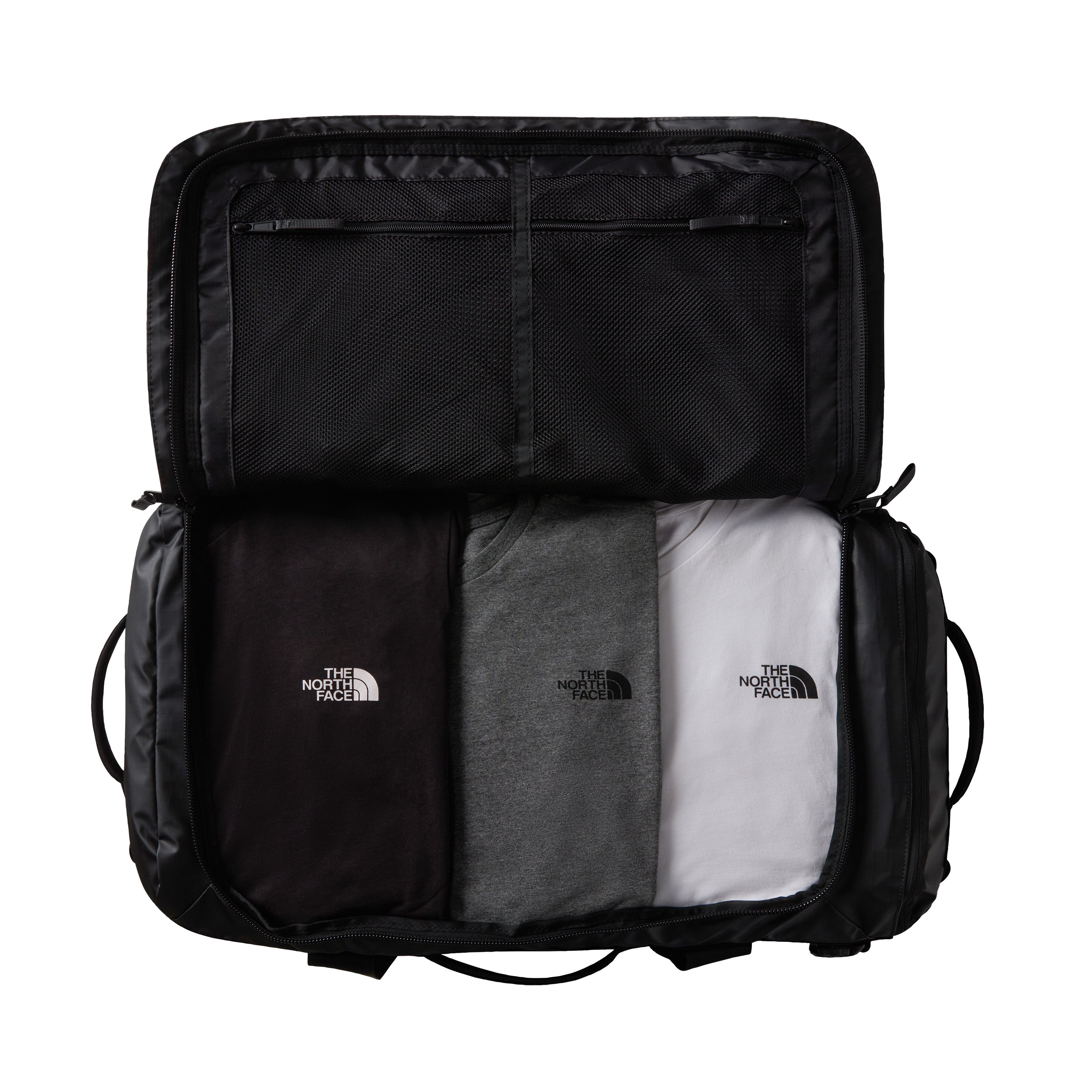 The North Face Base Camp VOYAGER Duffel 62L | TNF Black-Asphalt Grey