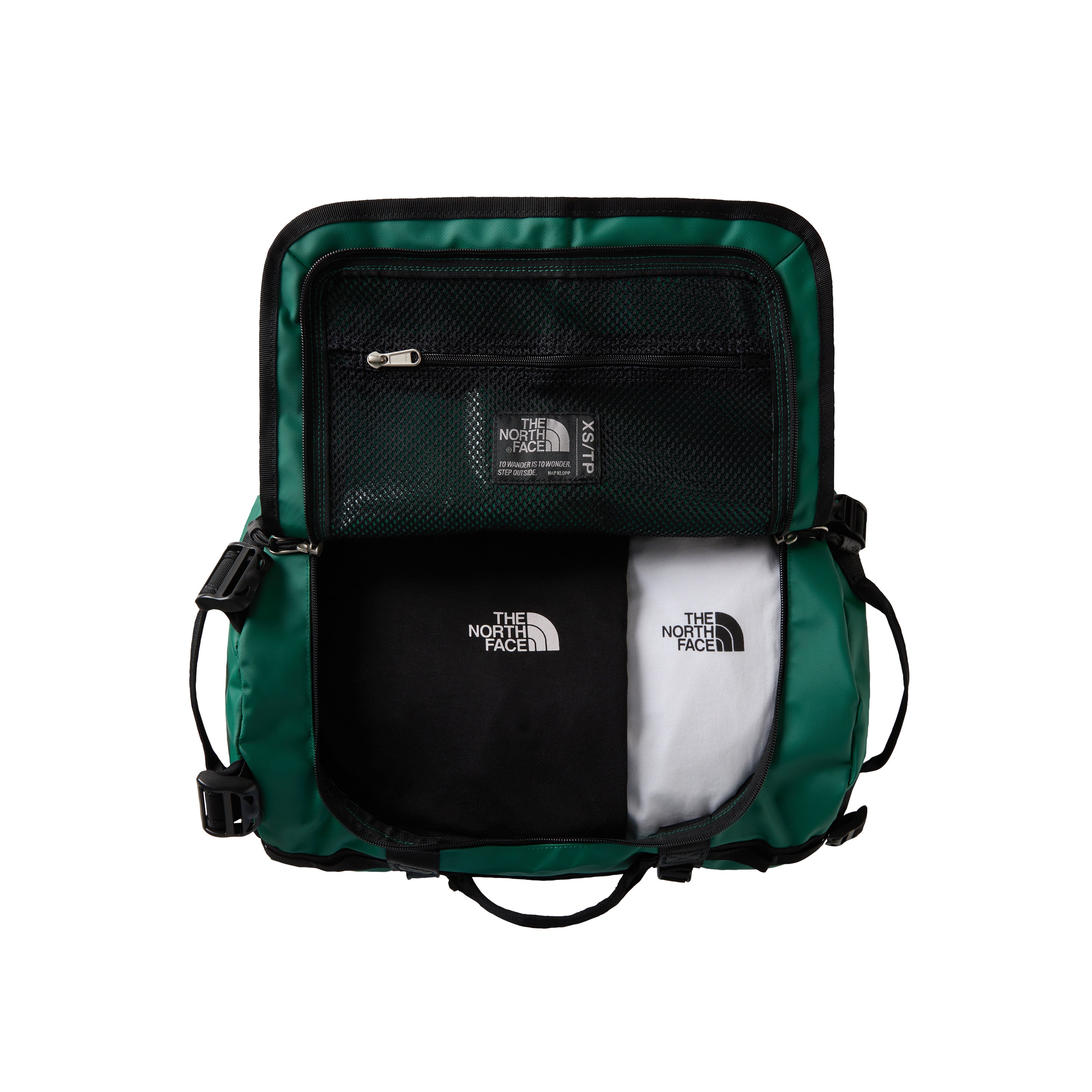The North Face Base Camp Duffel EXTRA SMALL | Evergreen-TNF Black