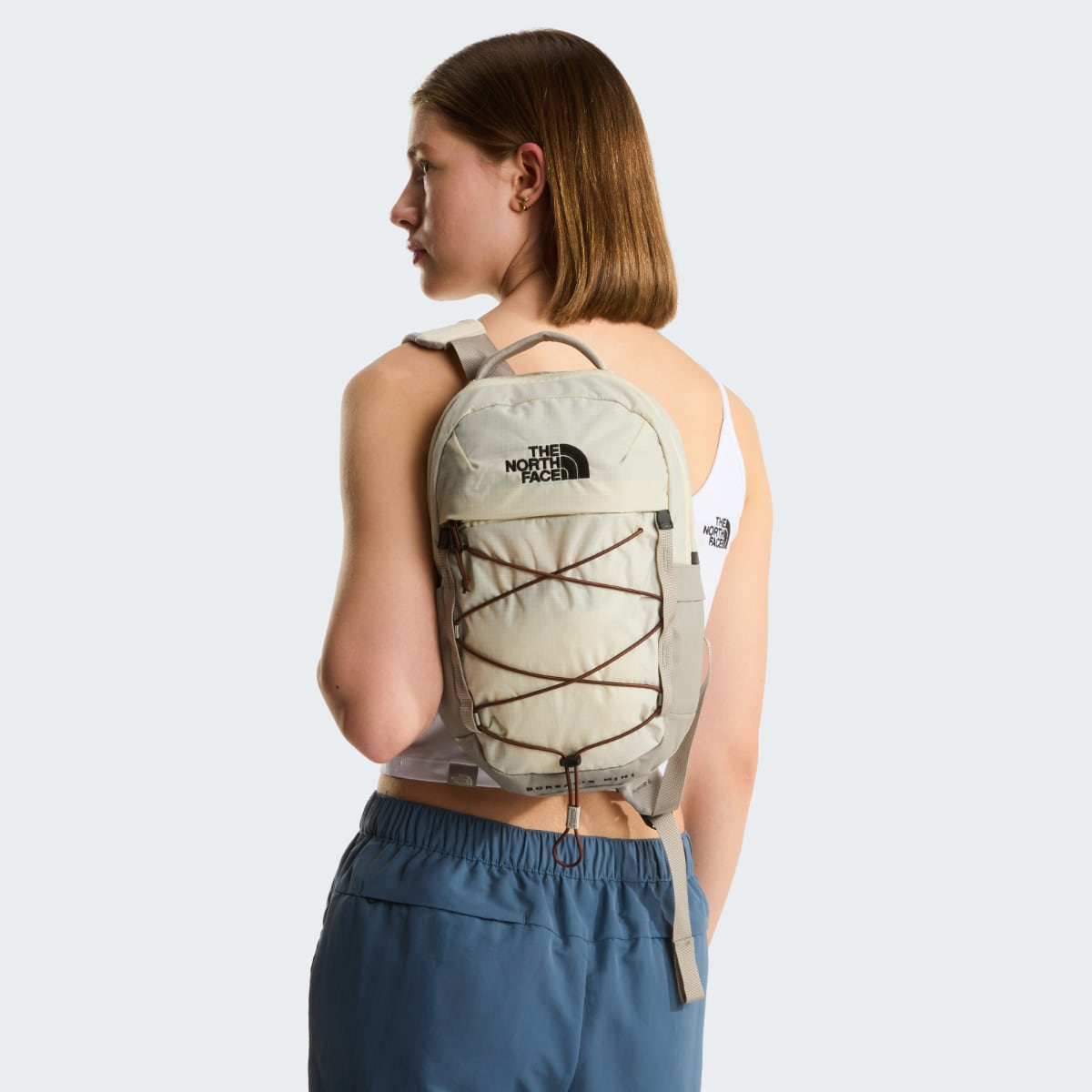 brown north face backpack wearing The North Face Borealis MINI Backpack