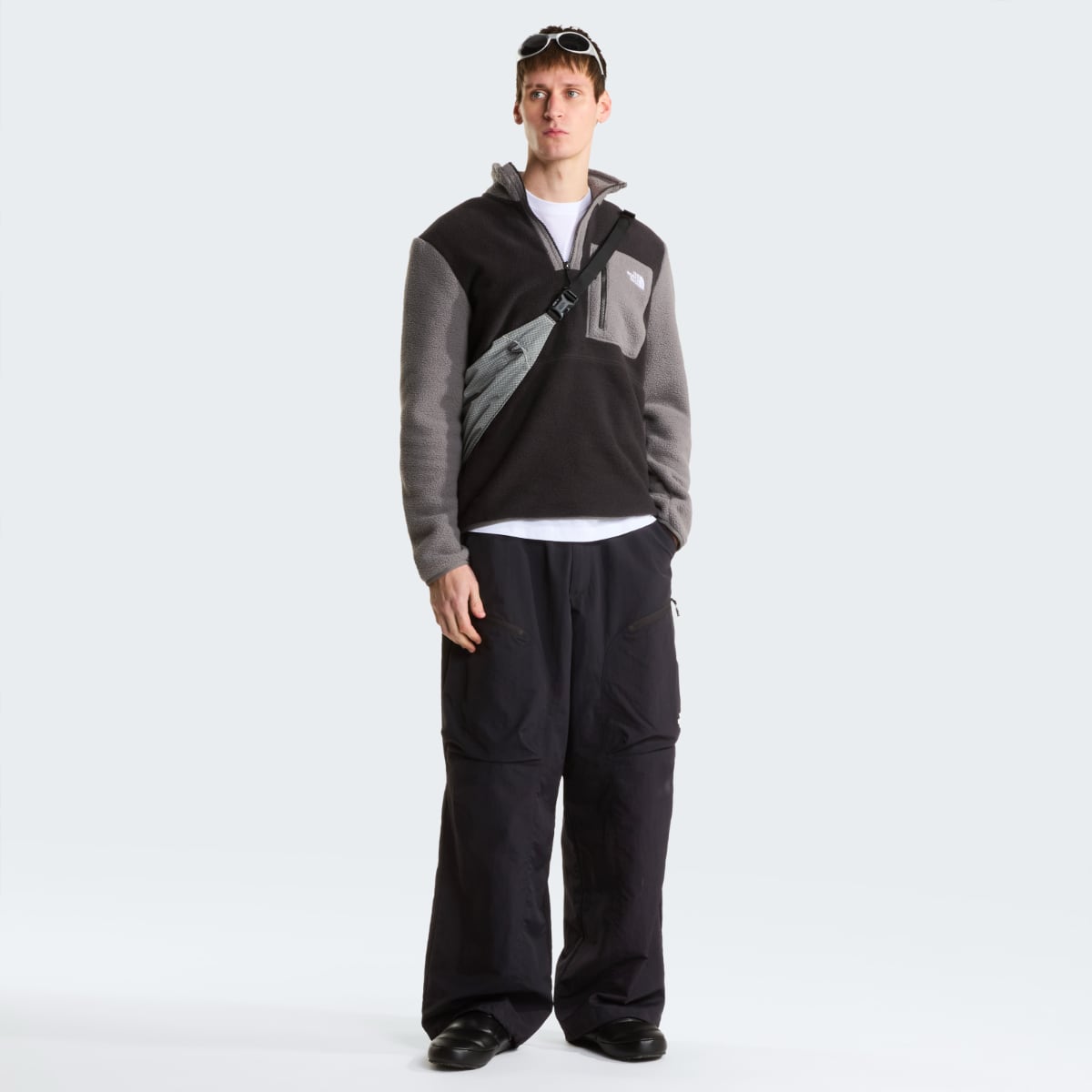 The North Face Yumiori 1/4 Zip Fleece Men's Top | TNF Black-Smoked Pearl
