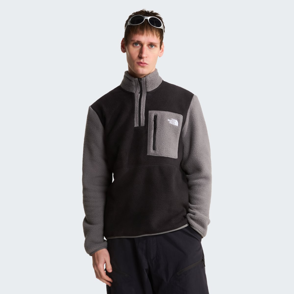 The North Face Yumiori 1/4 Zip Fleece Men's Top | TNF Black-Smoked Pearl