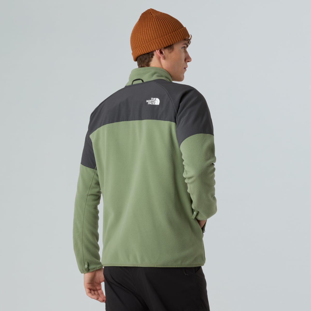 The North Face Glacier Heavyweight Fleece Men's Jacket | Bark Mist-Asphalt Grey