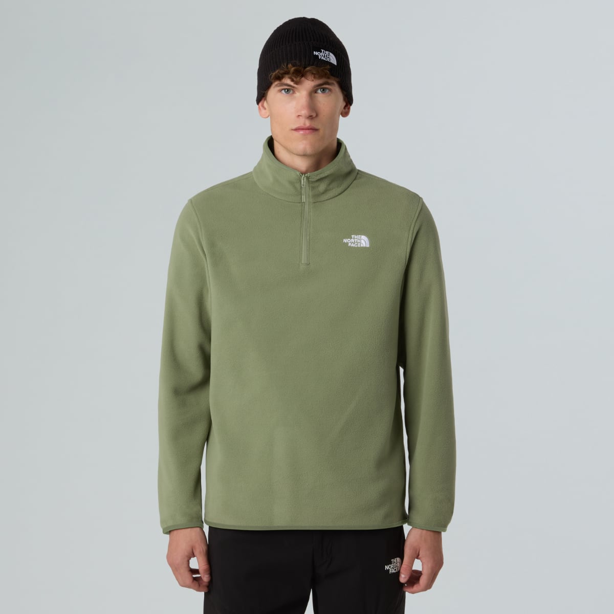 The North Face Glacier 1/4 Zip Fleece Men's Top | Bark Mist