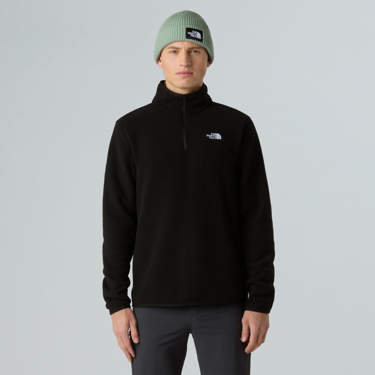 The North Face Glacier 1/4 Zip Fleece Men's Top | TNF Black