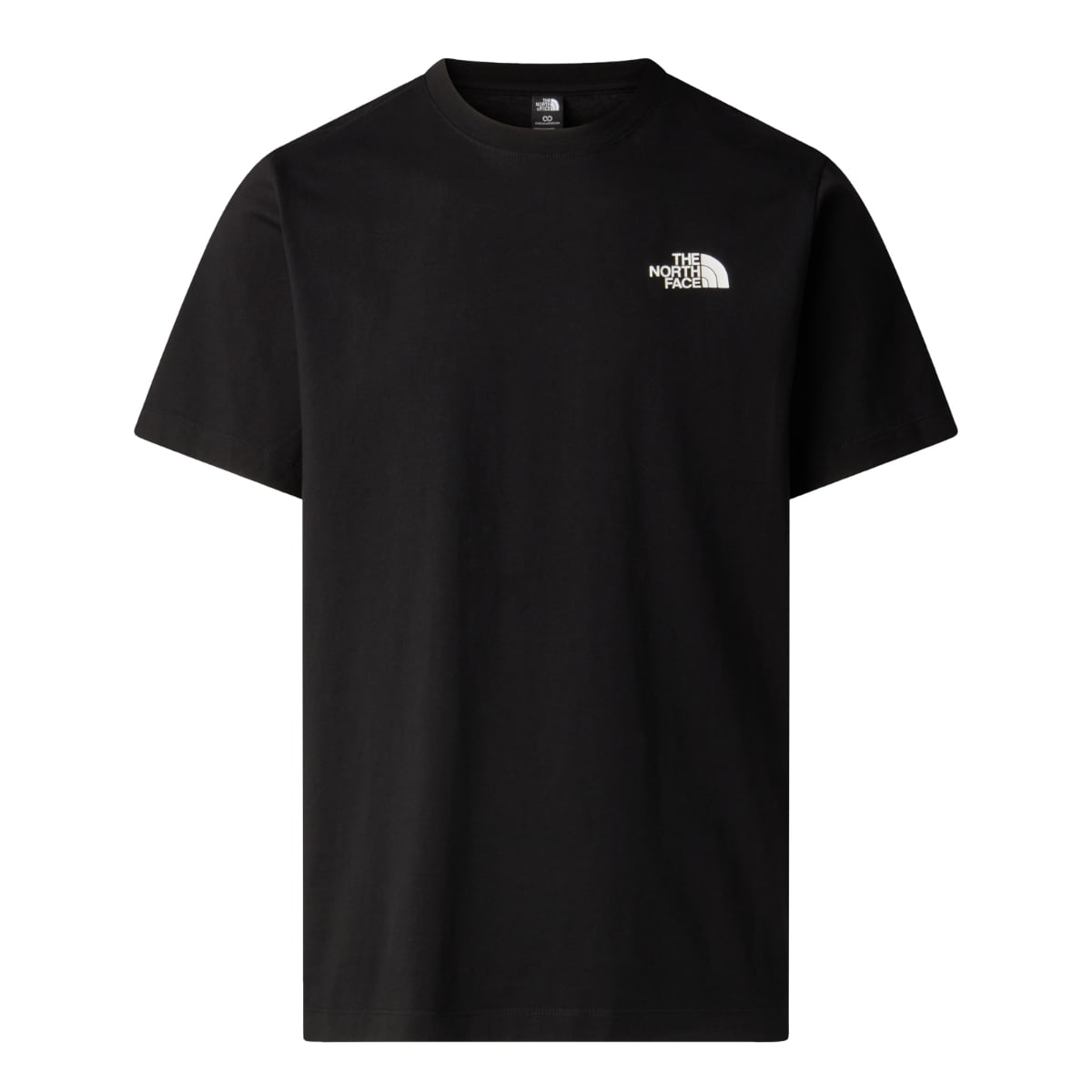 Black Box NSE Energy short sleeve men's T shirt with small white The North Face logo on left chest