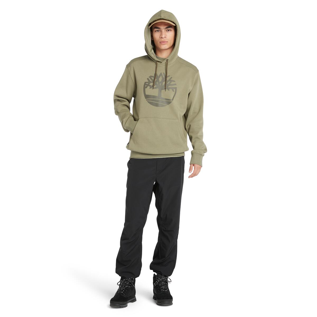 Timberland Tree Logo Hoodie Men's Top | Green