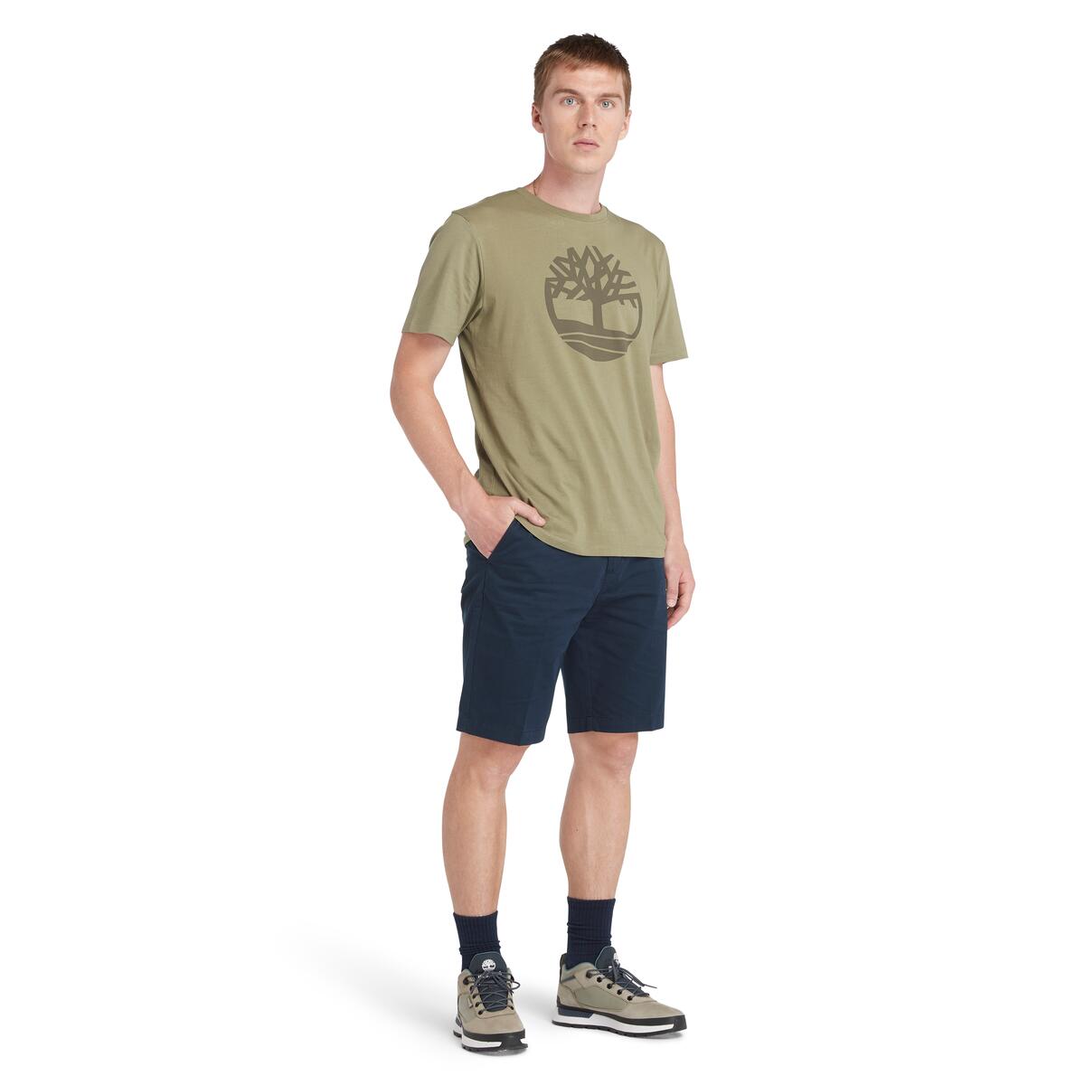 Timberland Kennenec River Tree Logo Men's T-Shirt | Green