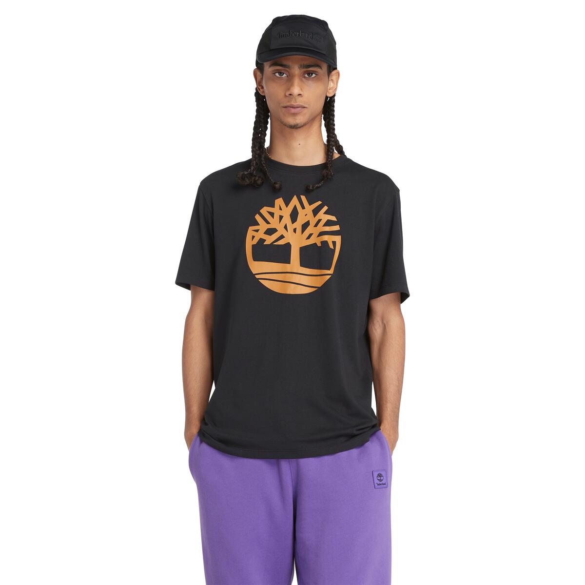 Timberland Kennebec River Tree Logo Men's T-Shirt | Black