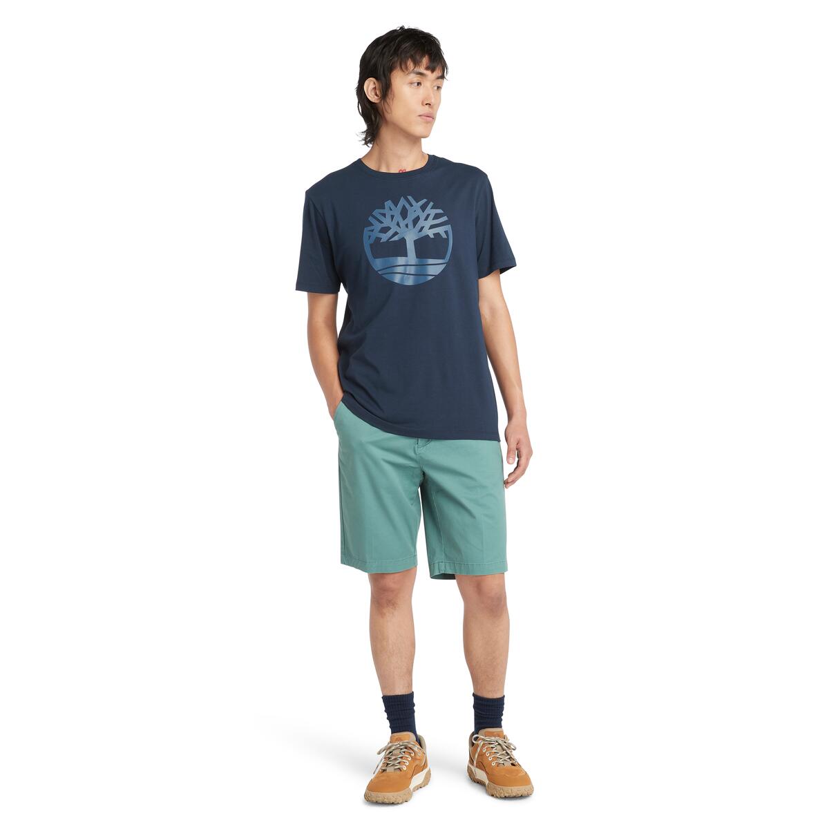 Timberland Kennebec River Tree Logo Men's T-Shirt | Dark Blue