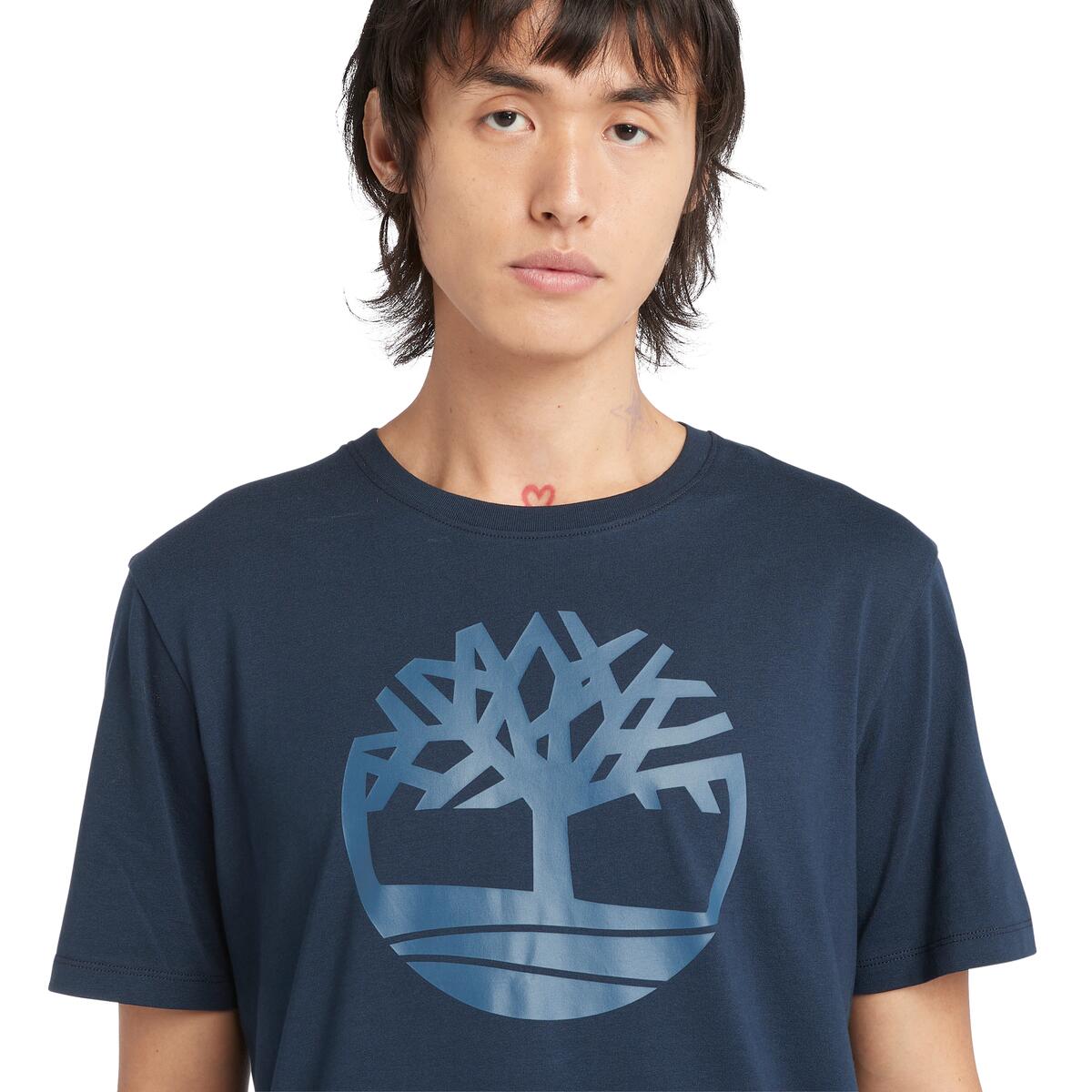 Timberland Kennebec River Tree Logo Men's T-Shirt | Dark Blue