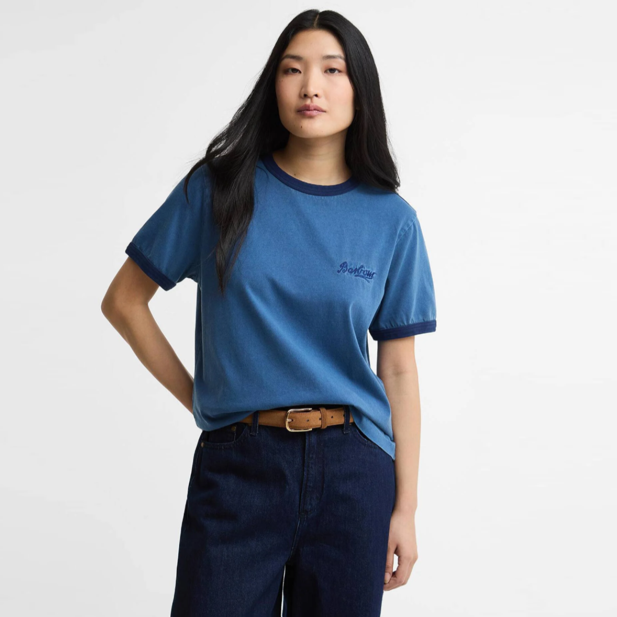 Barbour Avon Tipped Women's T-Shirt | Washed Indigo