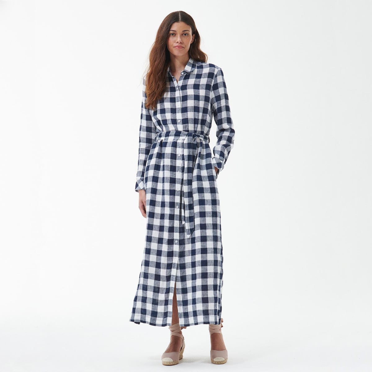 Barbour Mariner Maxi Women's Dress | Navy Check
