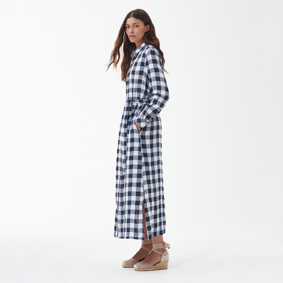 Barbour Mariner Maxi Women's Dress | Navy Check
