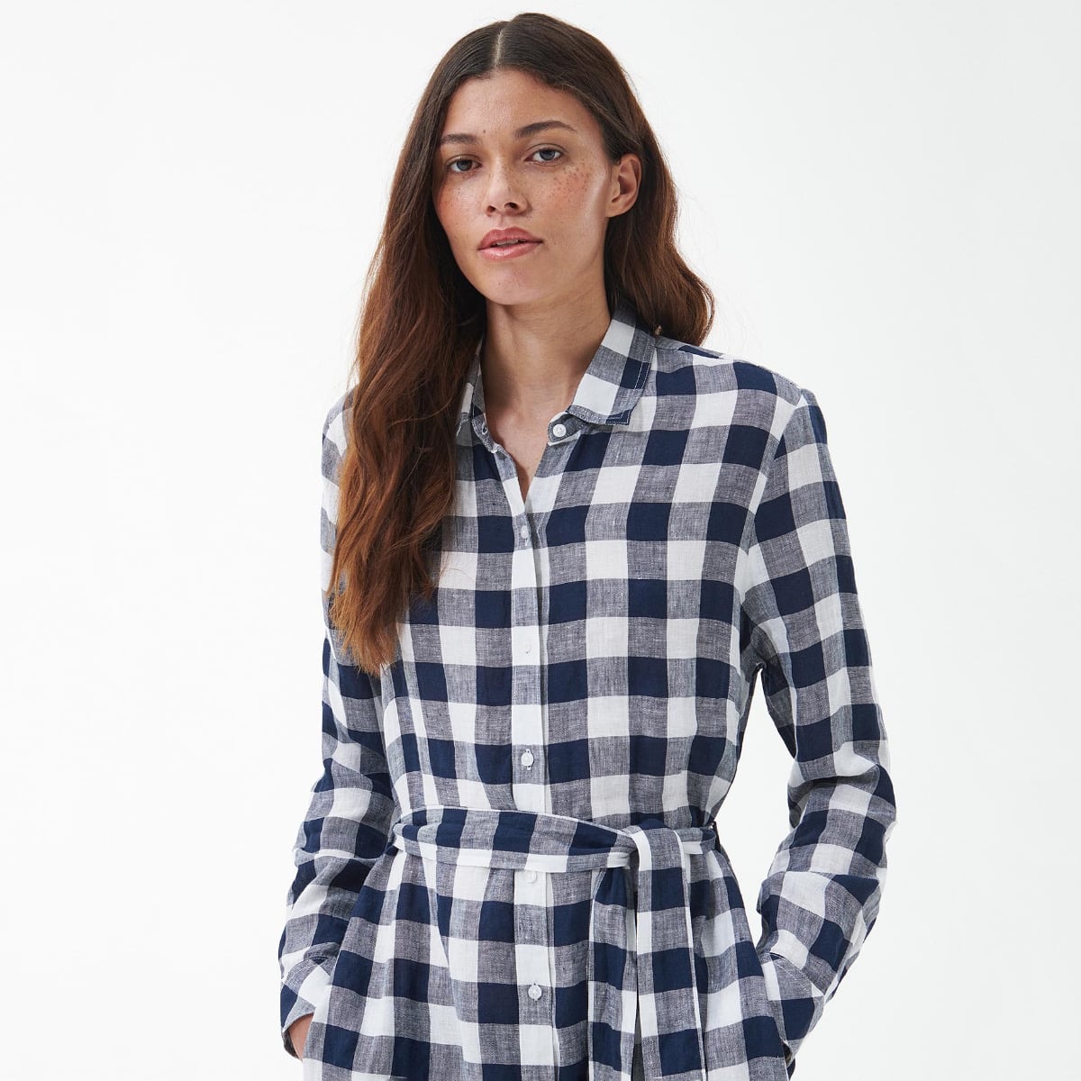 Barbour Mariner Maxi Women's Dress | Navy Check