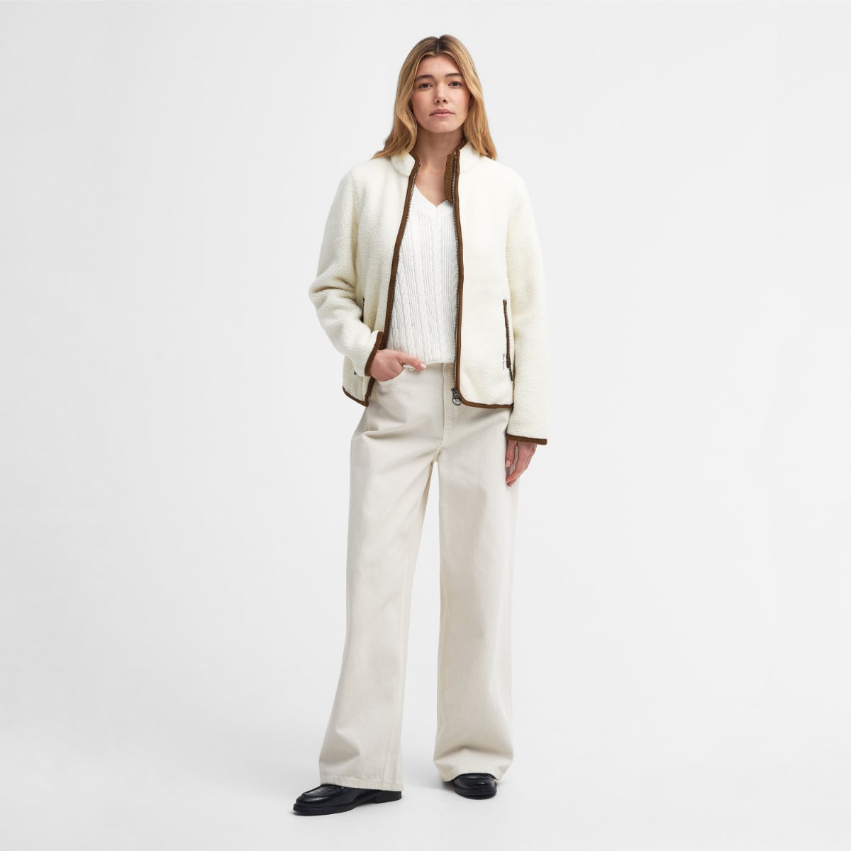 Barbour Laven Fleece Women's Jacket | Winter Pearl