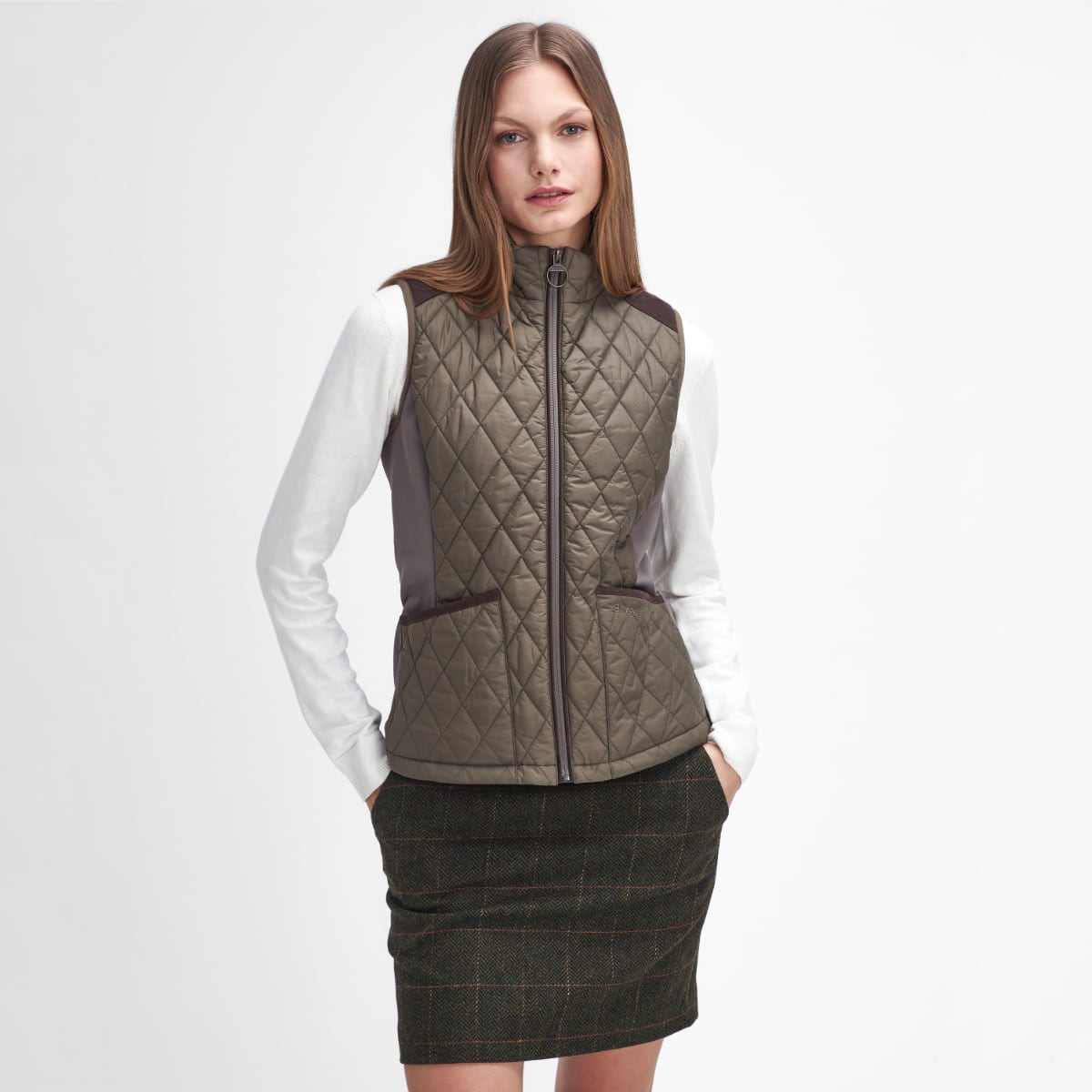 Barbour Highfield Women's Quilted Gilet Winter Moss - Main Image