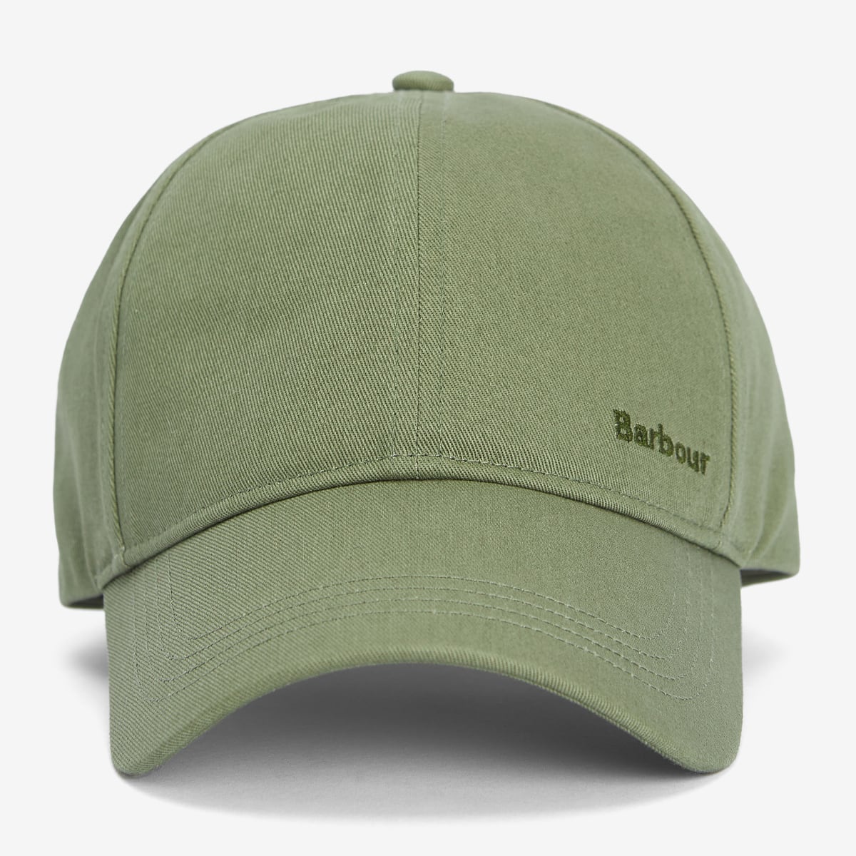 Olive green Barbour Olivia Sports Cap with curved brim and small embroidered logo.