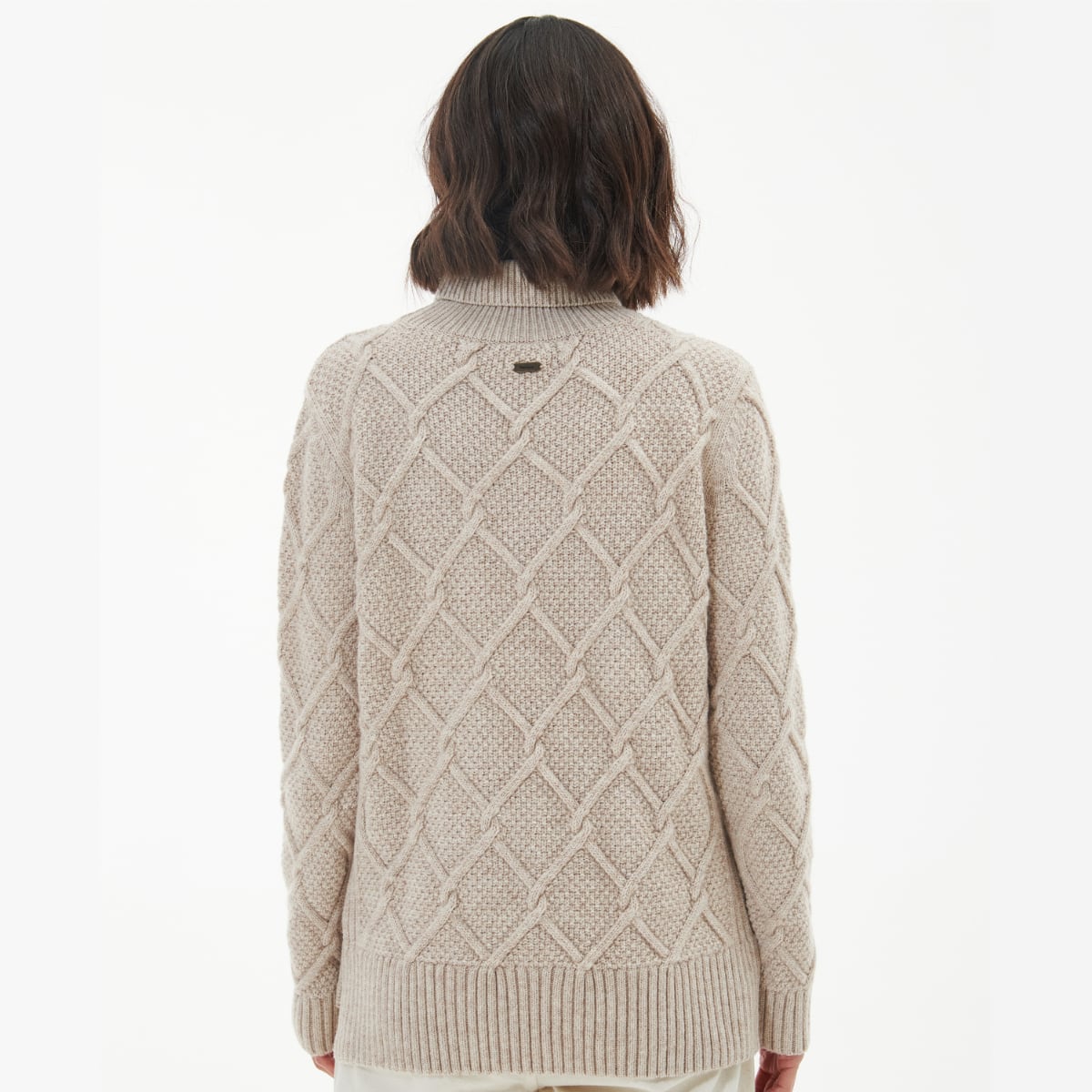 Barbour Burne Roll Neck Women's Knit | Oatmeal