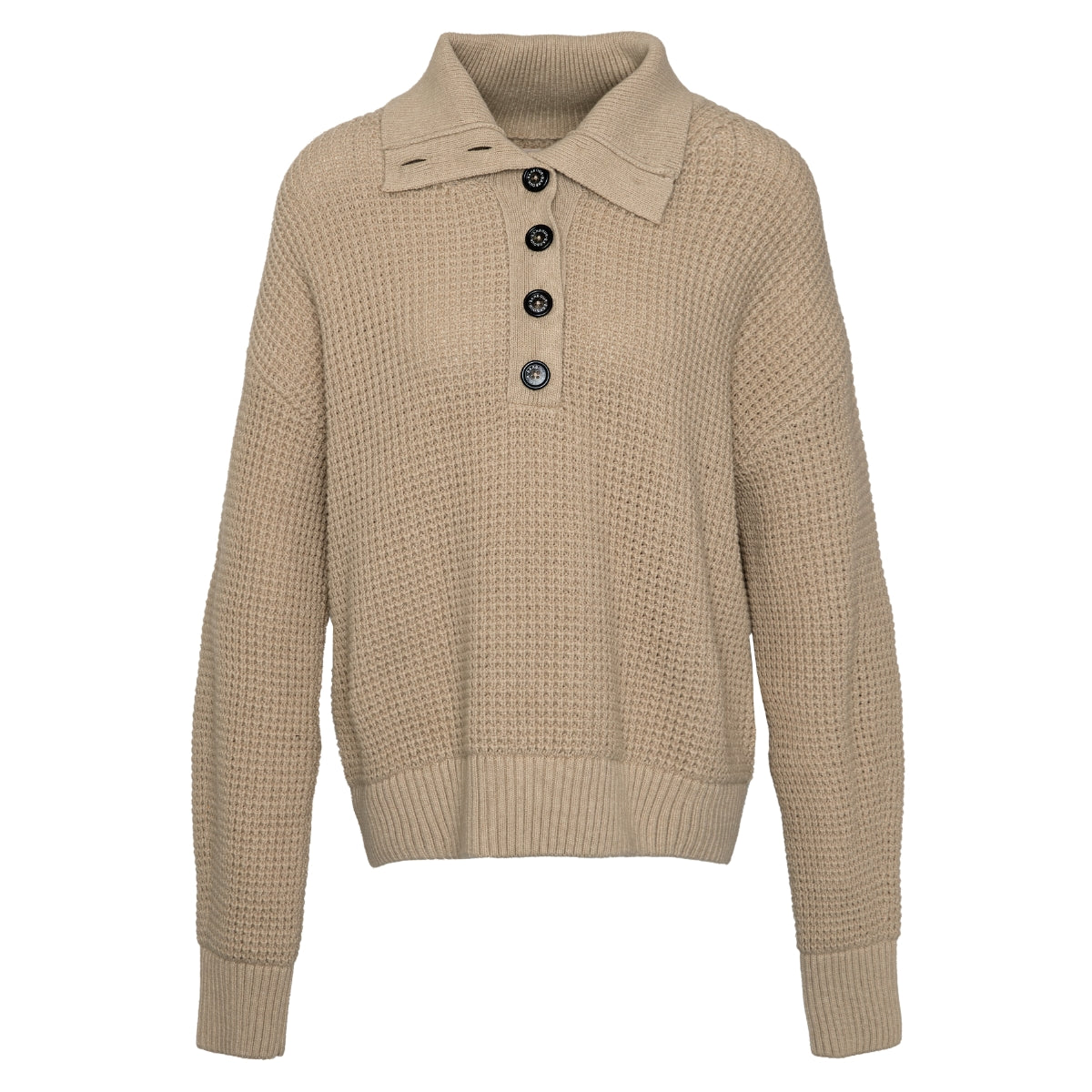 Barbour Woodside Half-Button Women's Knit | Oatmeal