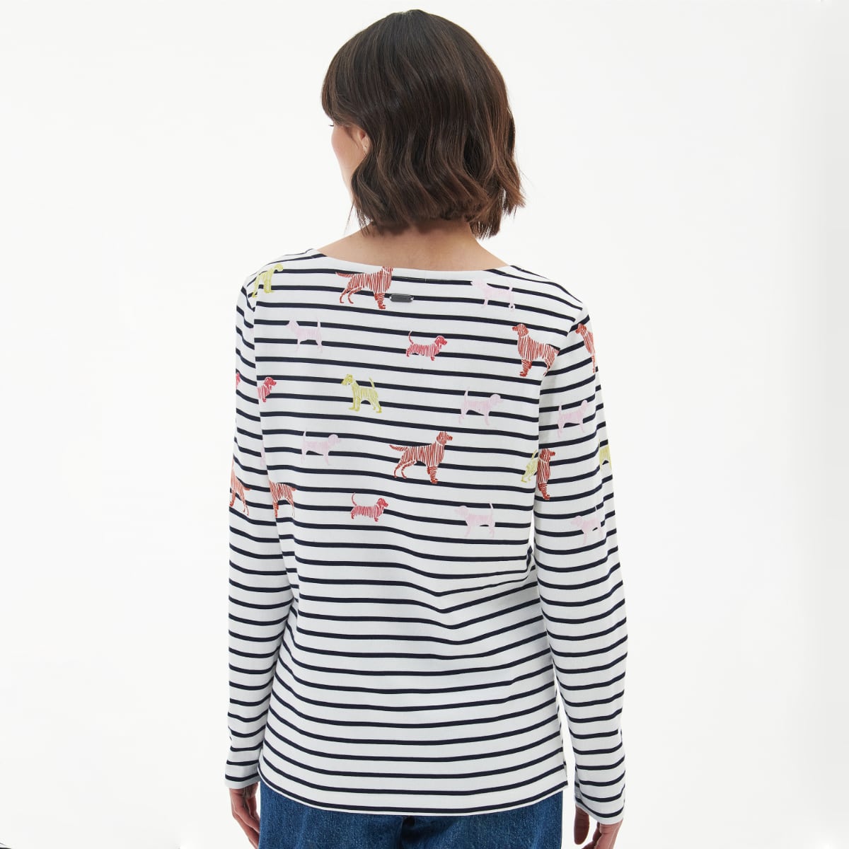 Barbour Women's Hawkins Print Top | Off White Dog Print