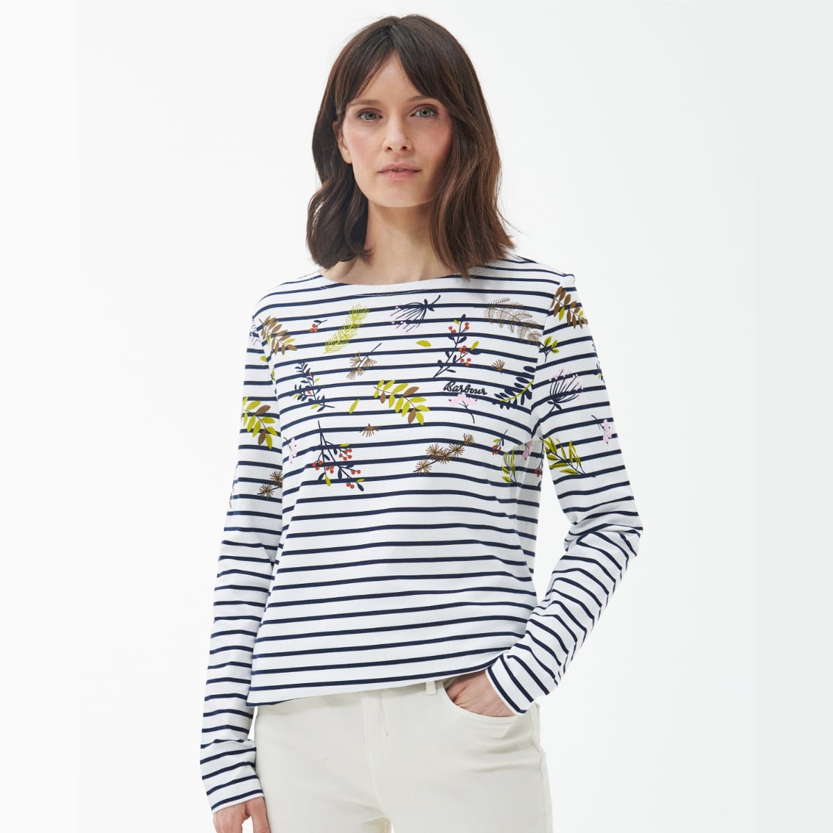Barbour Women's Hawkins Print Top | Off White Floral