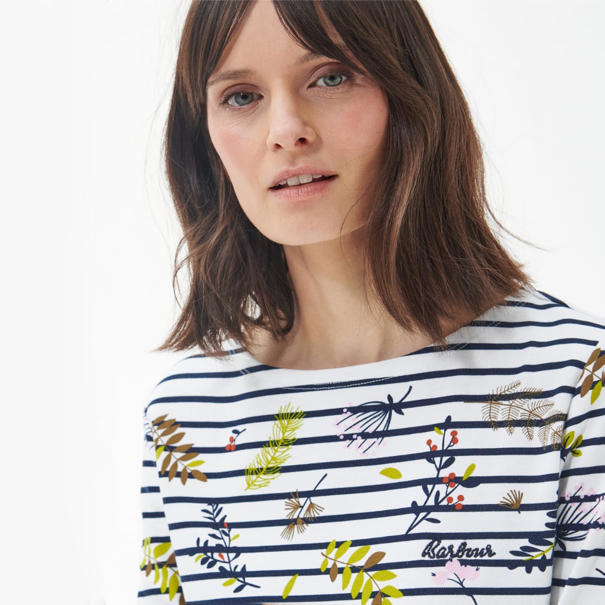 Barbour Women's Hawkins Print Top | Off White Floral