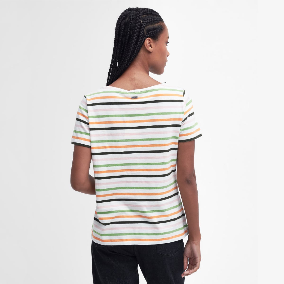 Barbour Women's Bradley Top | Cloud Stripe (Orange & Green Stripe)