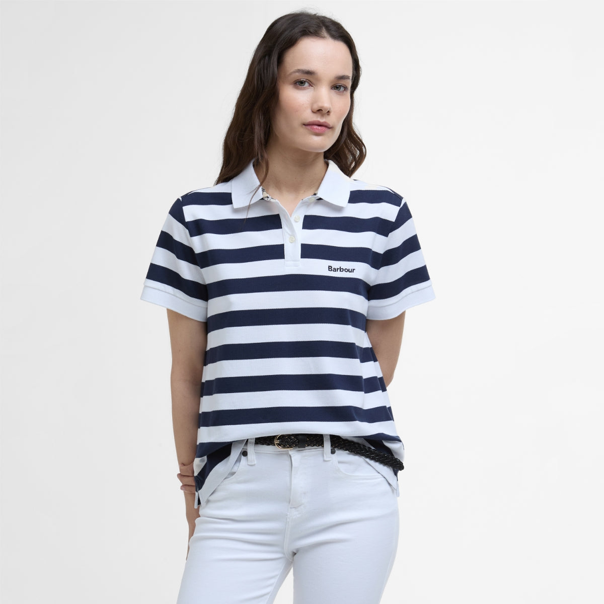 Barbour Ashbourne Polo Shirt Women's | Navy Stripe