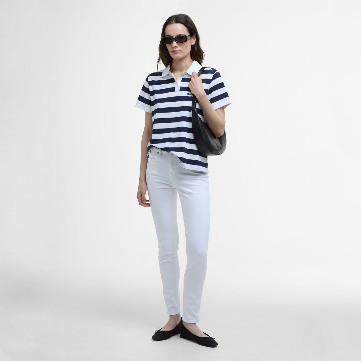 Barbour Ashbourne Polo Shirt Women's | Navy Stripe