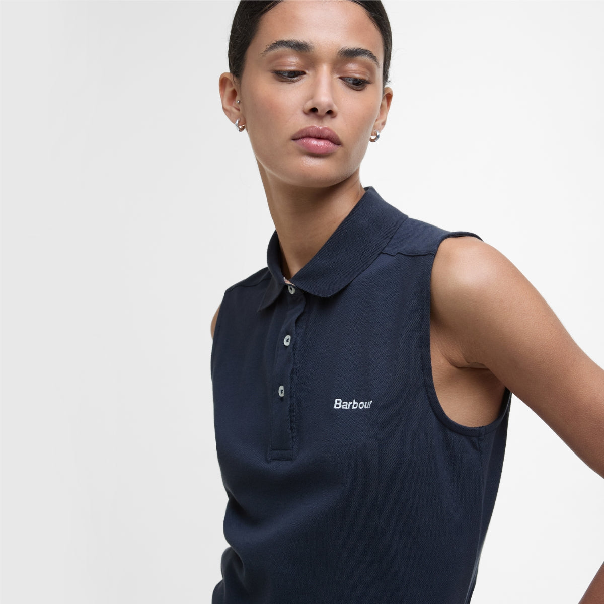 Barbour Bowford SLEEVELESS Polo Shirt Women's | Navy