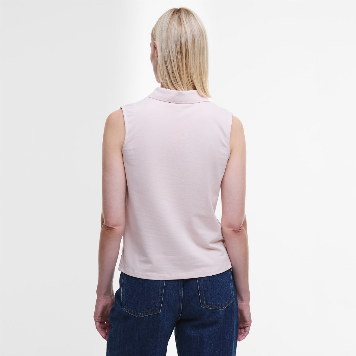 Barbour Bowford SLEEVELESS Polo Shirt Women's | Primrose Pink