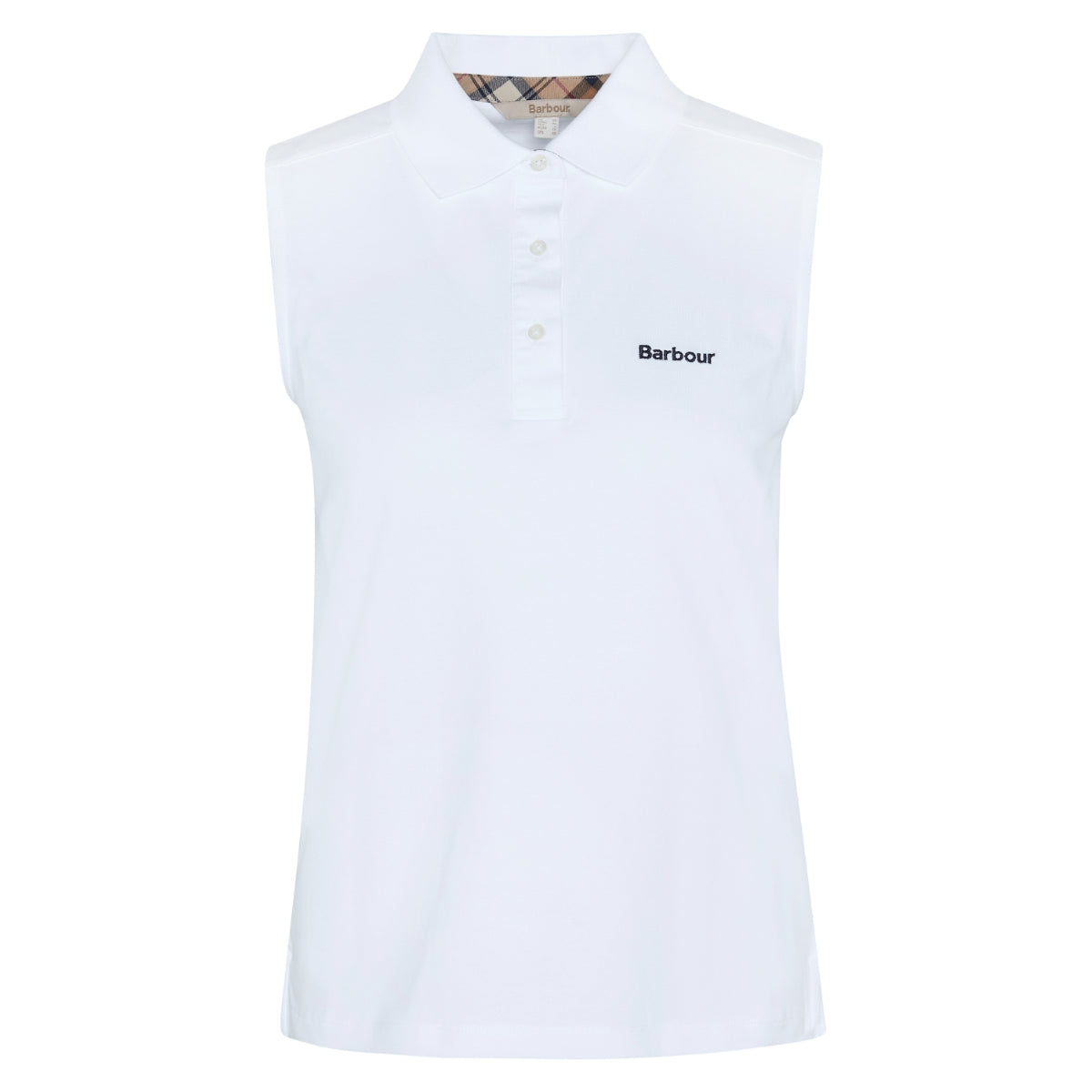 Barbour Bowford SLEEVELESS Polo Shirt Women's | White