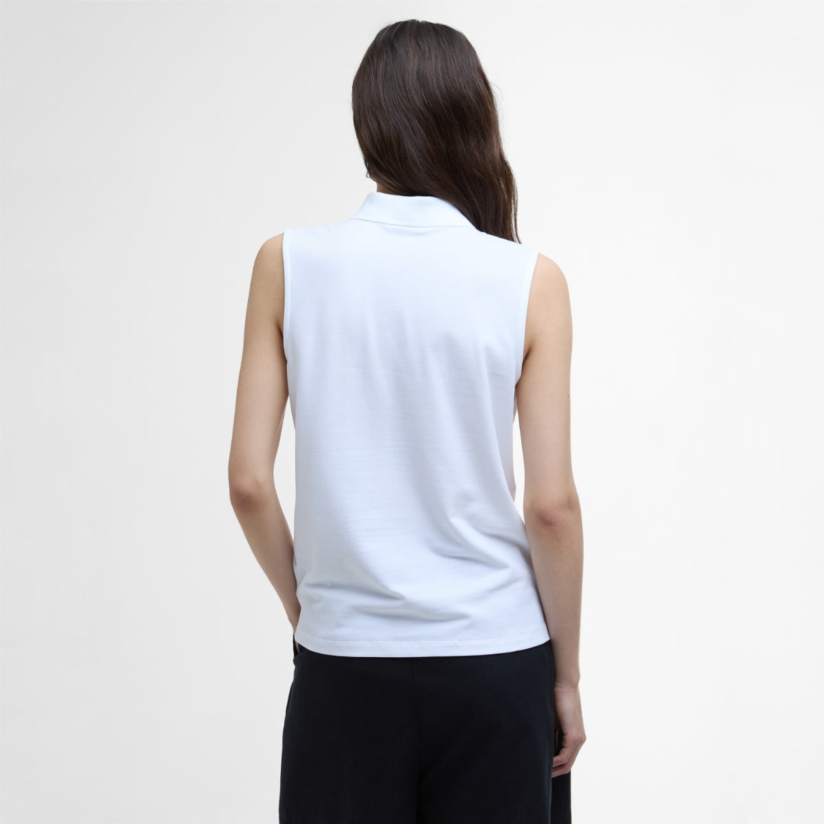 Barbour Bowford SLEEVELESS Polo Shirt Women's | White