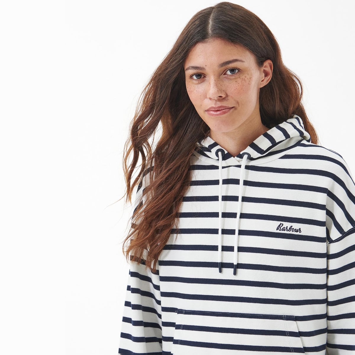 Barbour Thistle Women's Hoodie | Navy Stripe