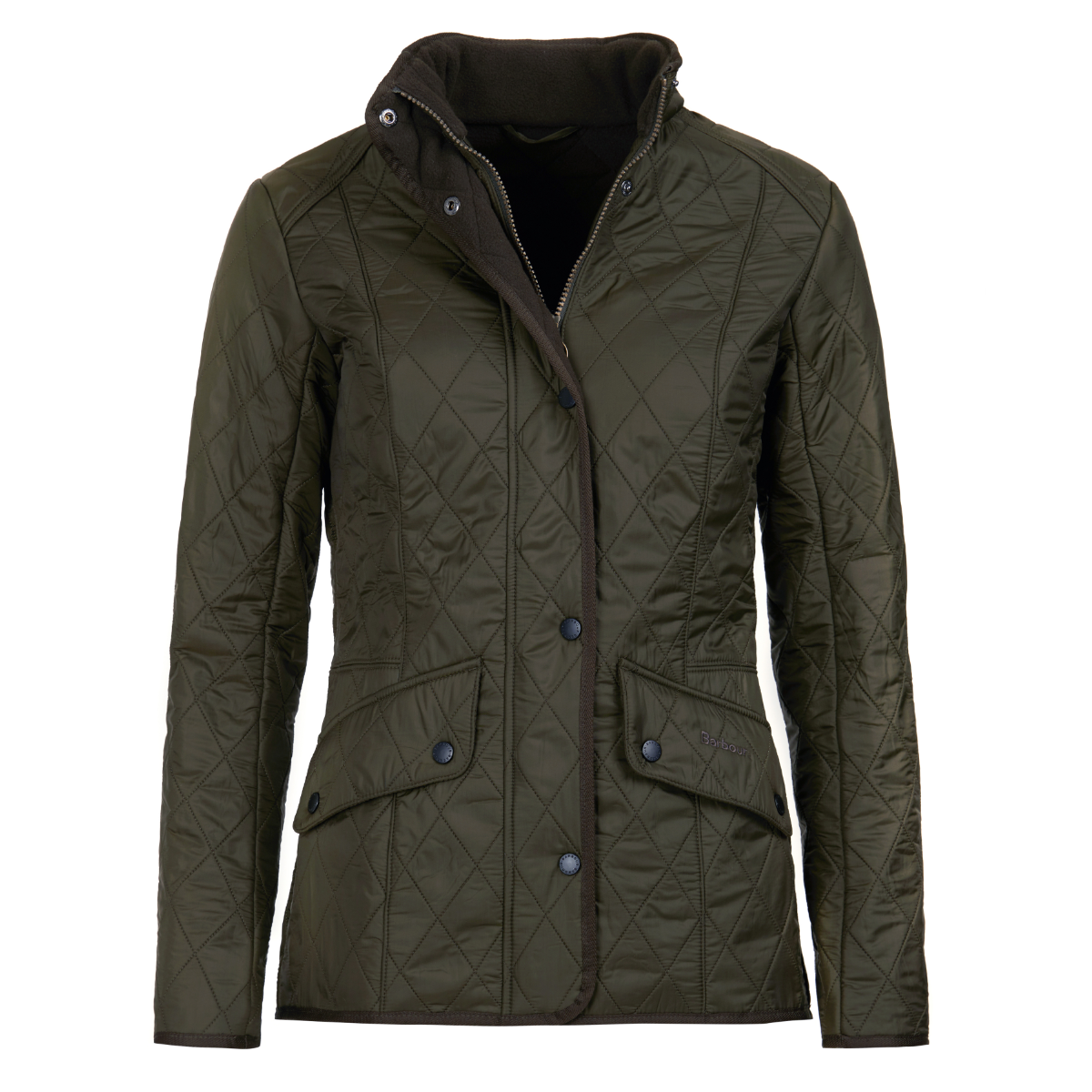 Barbour Cavalry Polarquilt Dark Olive front view