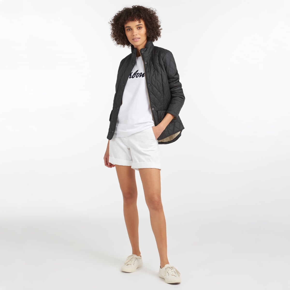 Barbour Flyweight Cavalry Women's Quilted Jacket | Black