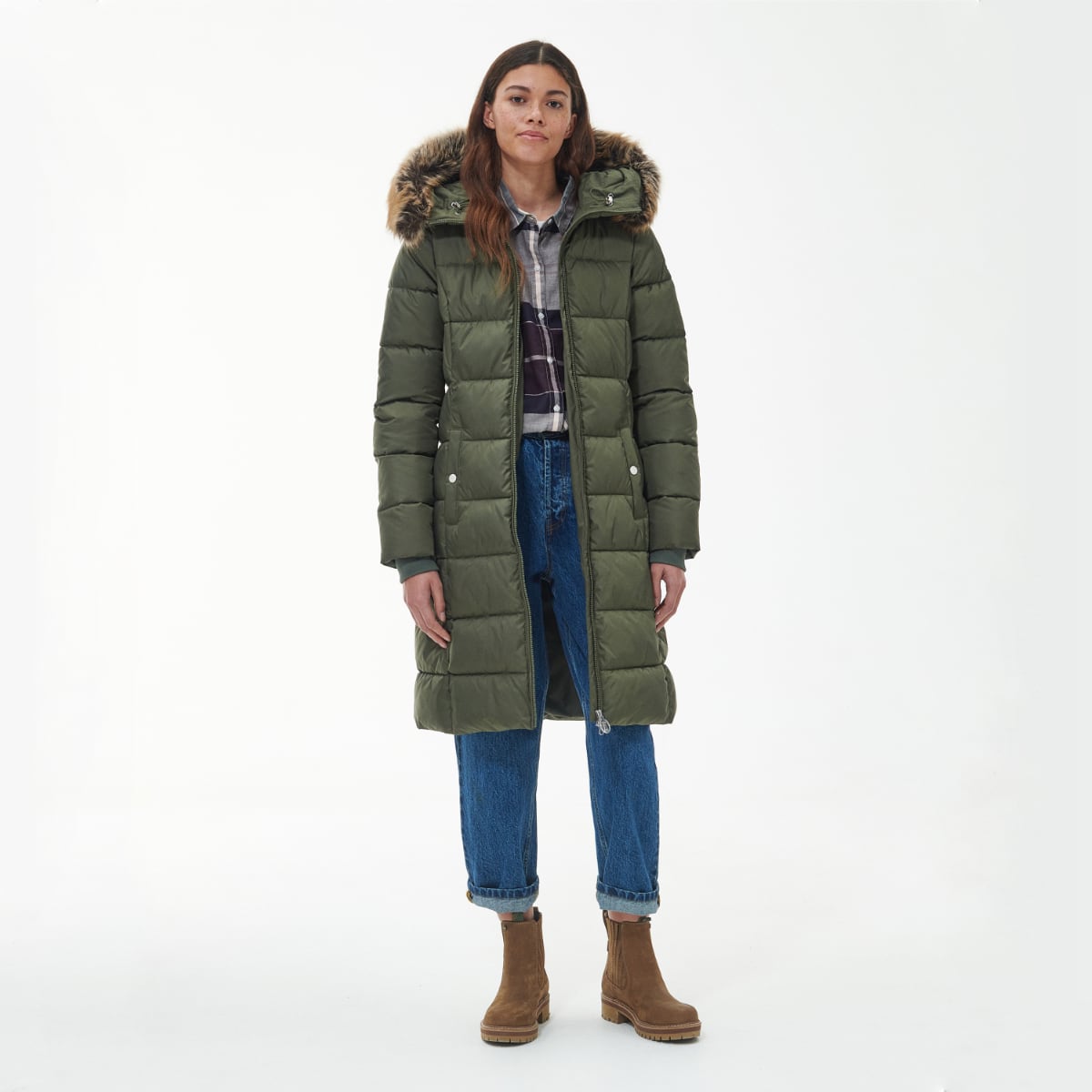 Barbour Rosoman Women's Quilted Jacket | Deep Olive