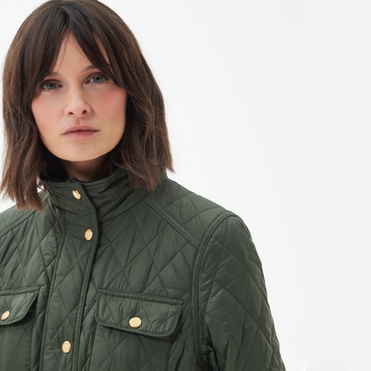 Barbour Belted Country Utility Women's Quilted Jacket | Olive