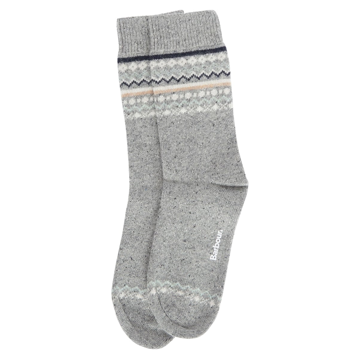 Barbour Anaise Fair Isle Women's Socks | Mid Grey - Loden