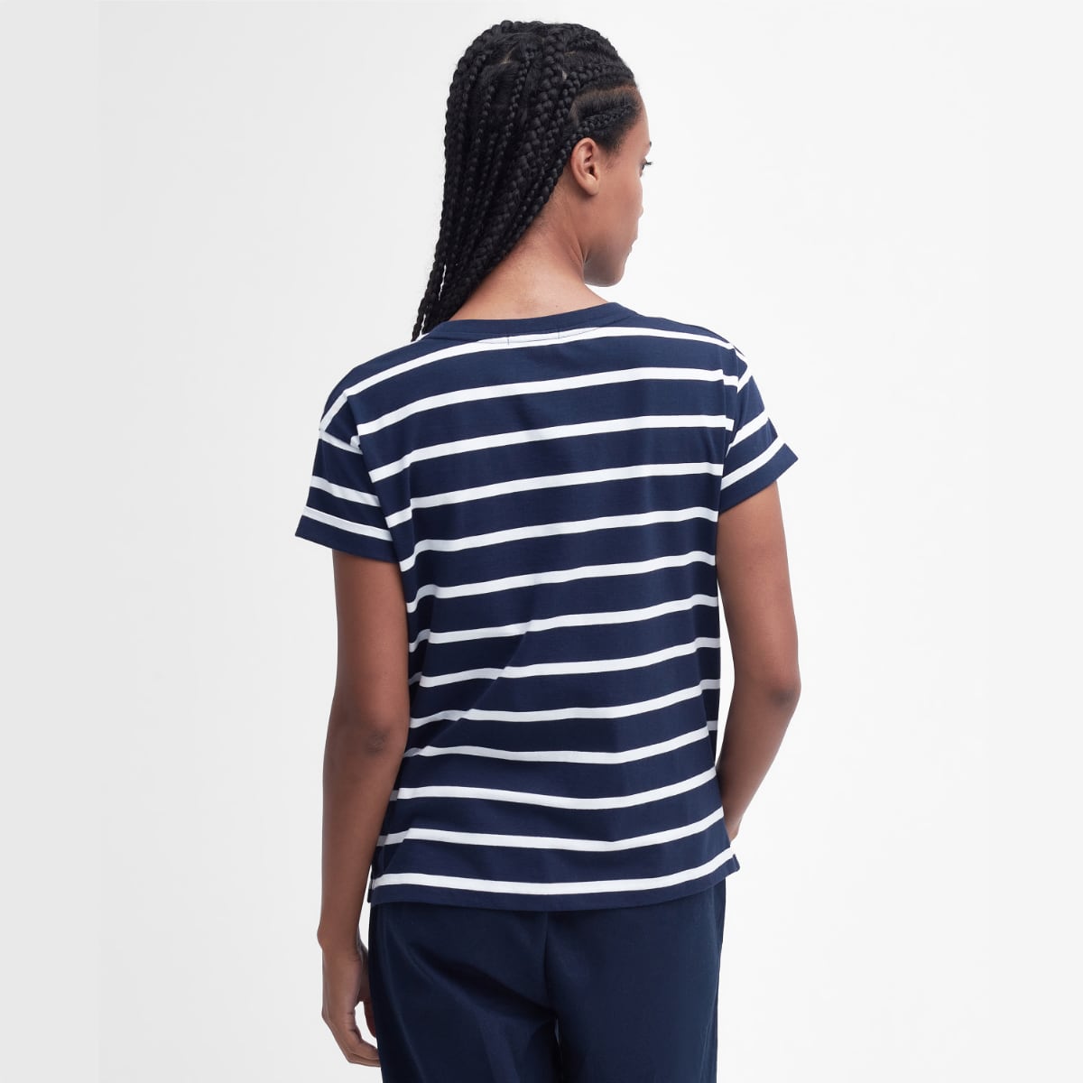 Barbour Otterburn Stripe Women's Tee | Navy-White (SS24)