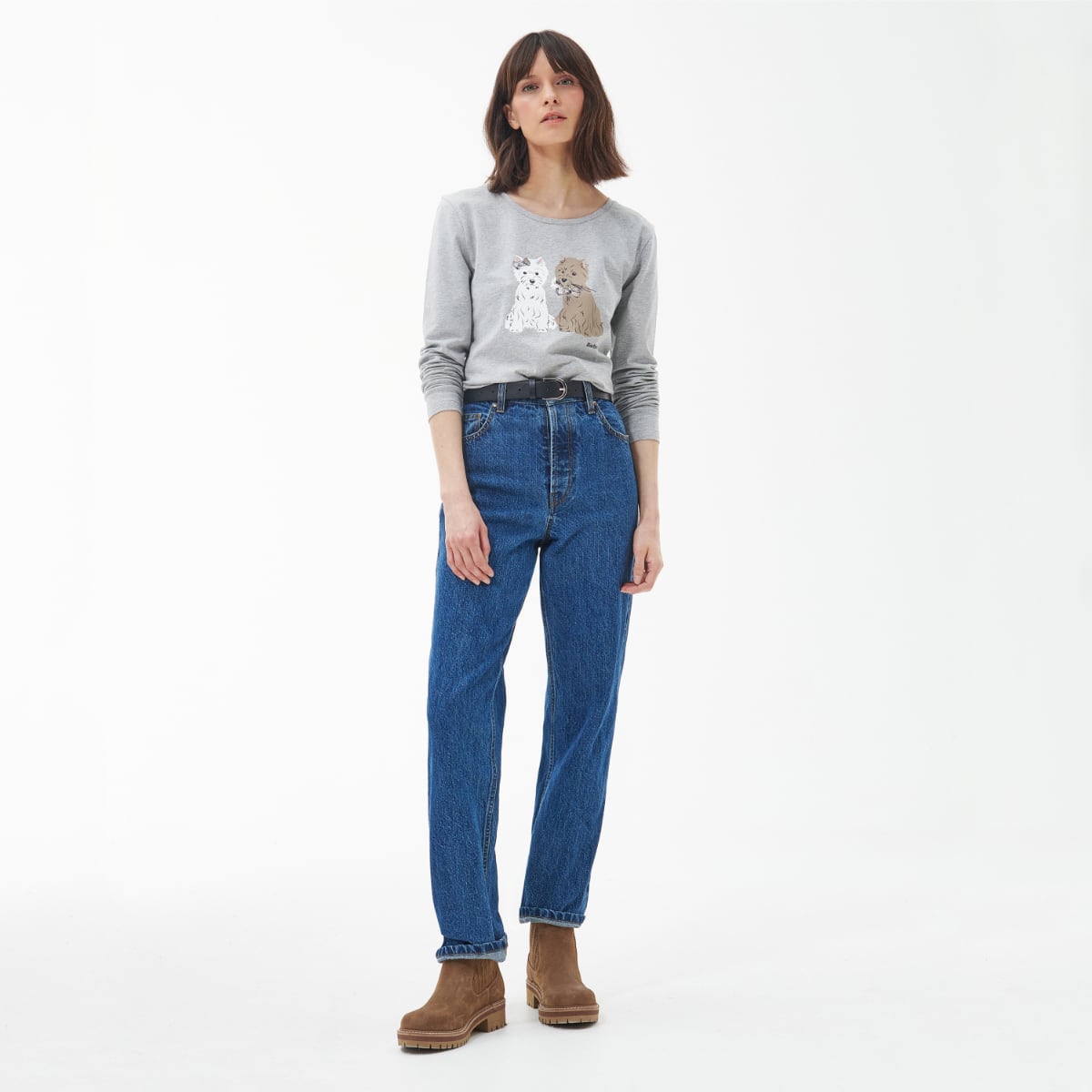 Barbour Lossie Women's L/S Tee | Lt Grey