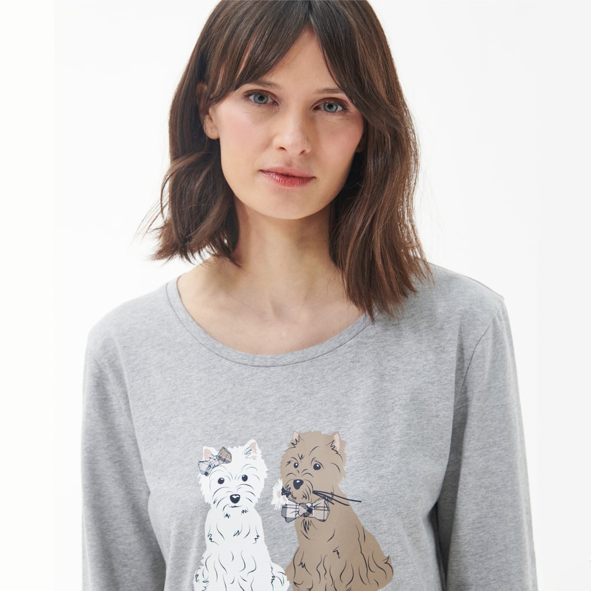 Barbour Lossie Women's L/S Tee | Lt Grey