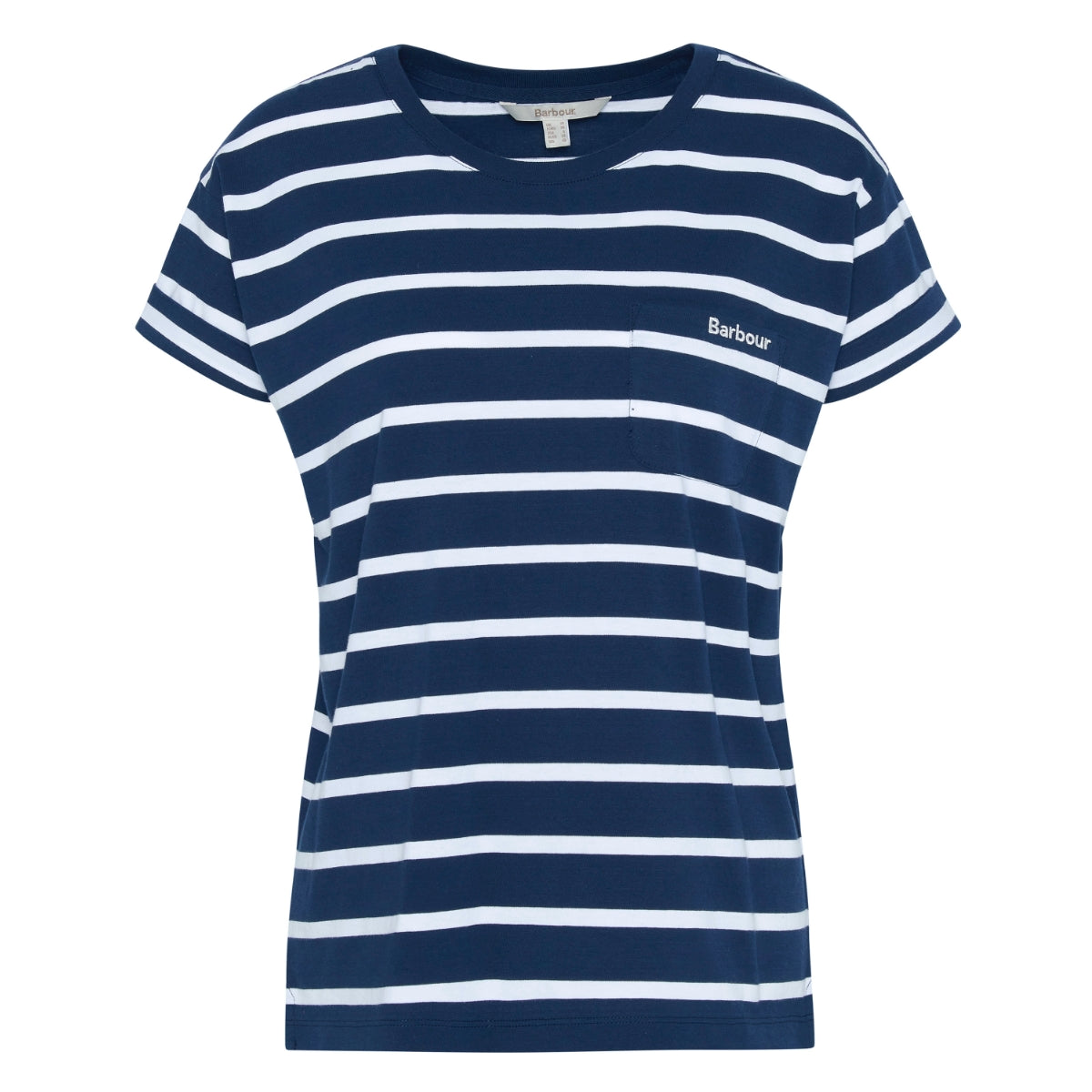 Barbour Otterburn Stripe Women's Tee | Navy-White (SS25)