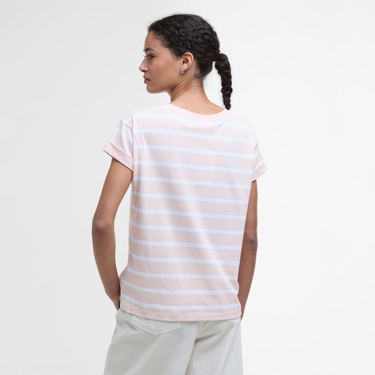 Barbour Otterburn Stripe Women's Tee | Primrose Pink (SS25)