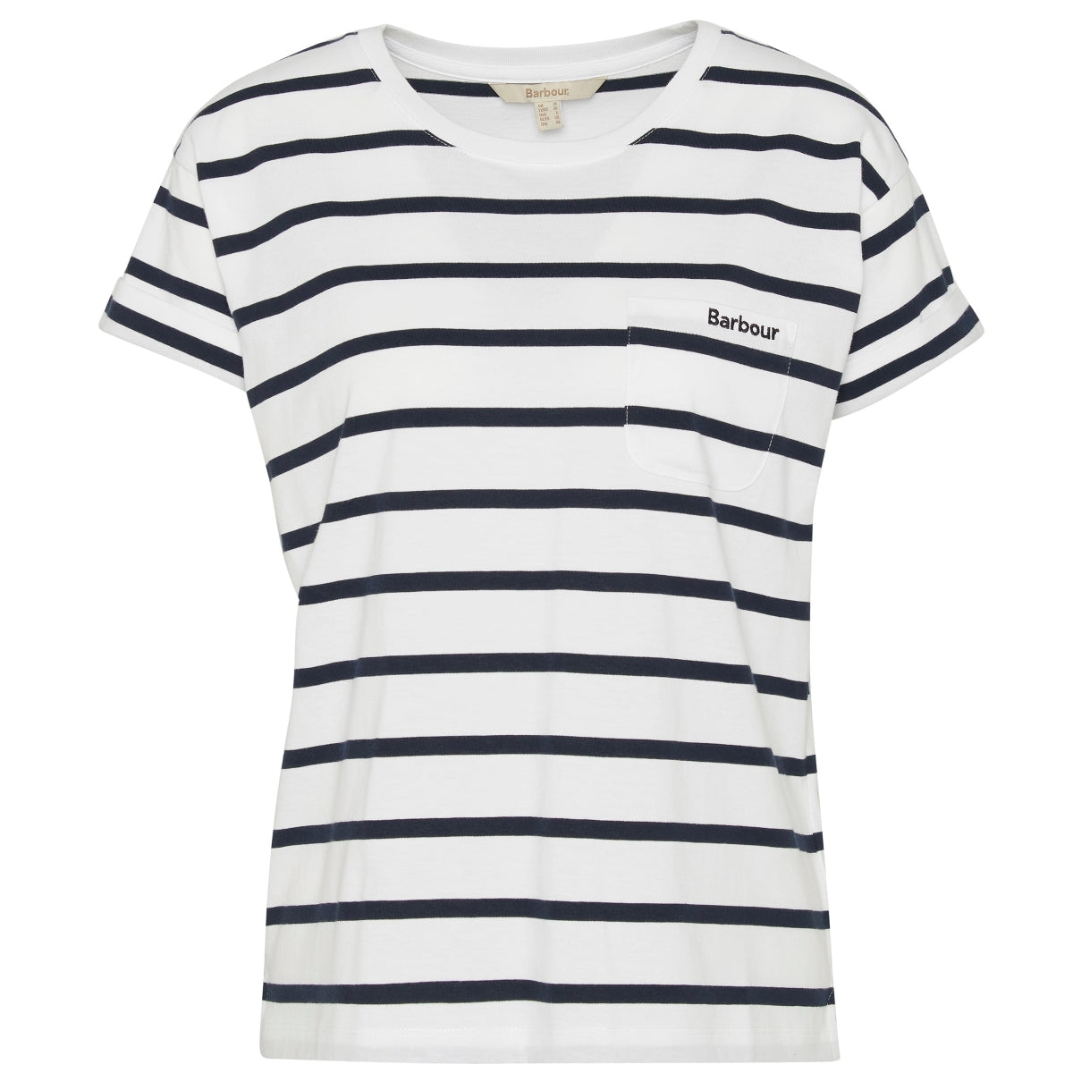 Barbour Otterburn Stripe Women's Tee | White-Navy (SS25)