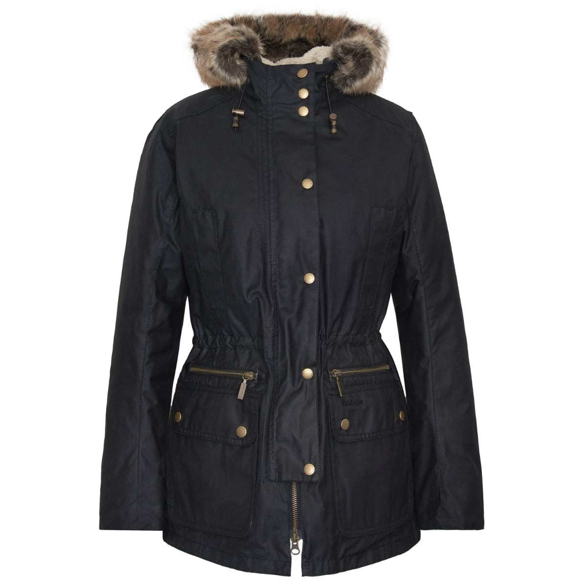 Front view of Barbour Kelsall Women’s Jacket in black