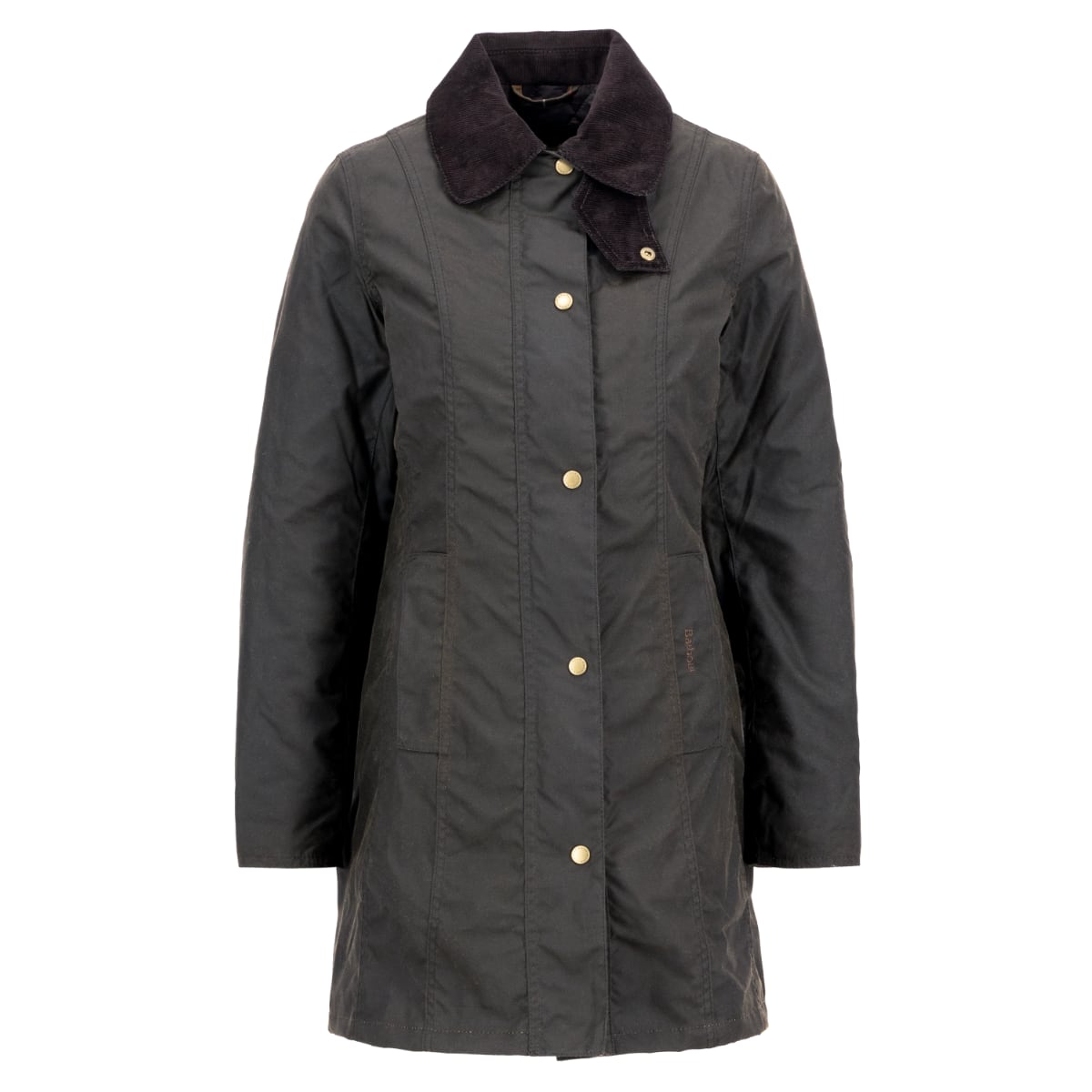 Barbour Belsay jacket in olive front view